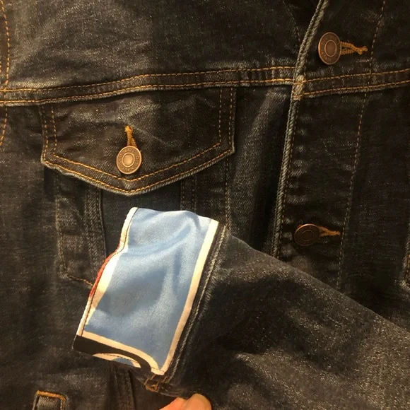 Upcycle Denim Jean Jacket M - Picture 3 of 9